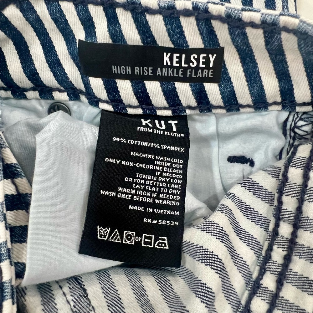Kut from the Kloth Navy and White Striped Pants - Picture 7 of 7